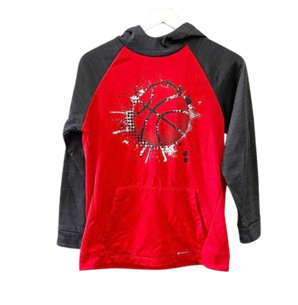 TEK GEAR Boys XL 18/20 Basketball Graphic Hoodie Sweatshirt Warmtek